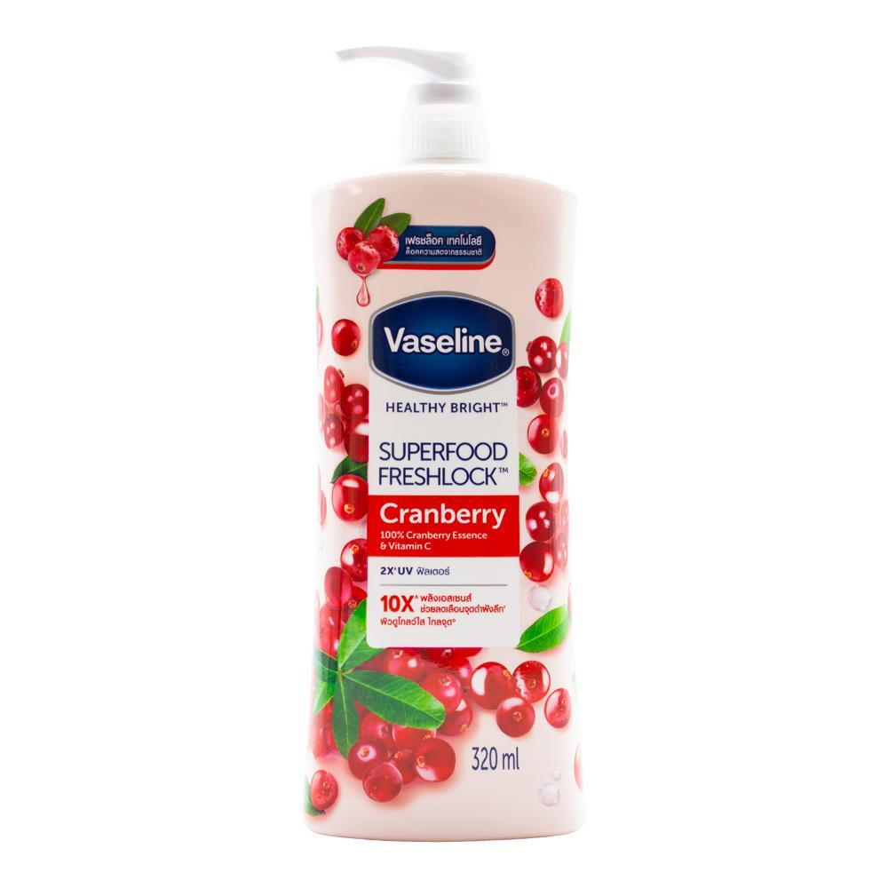 Vaseline Cranberry 320ml فازلين لوشن مرطب للجسم بخلاصة التوت البري 320 مل  