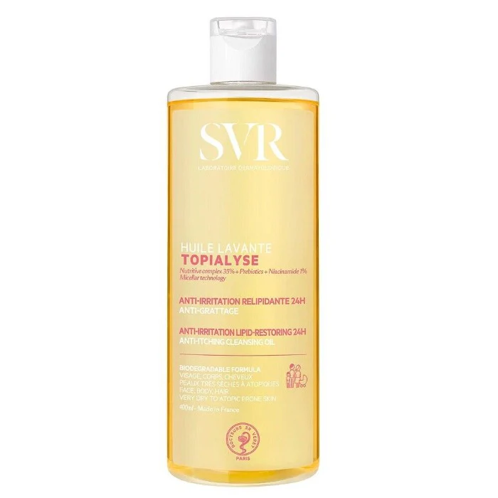 svr anti irritation lipid restoring 24h 400ml اس في ار غسول زيتي - 400 مل