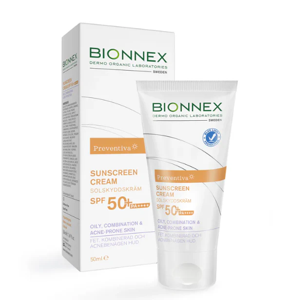 BIONNEX Preventiva SUNSCREEN CREAM SPF50+ OILY, COMBINATION & ACNE-PRONE SKIN 50ml