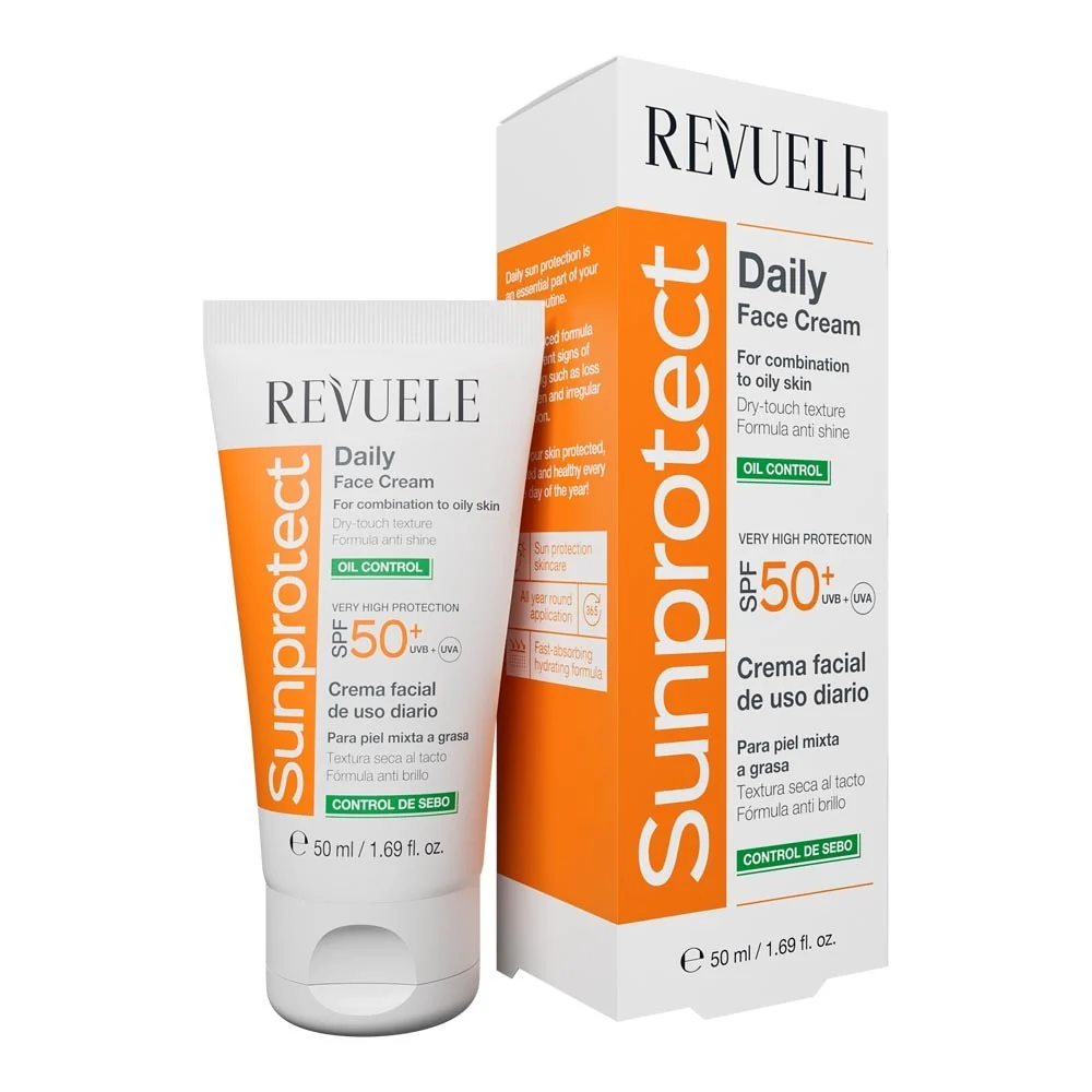 REVUELE Daily Face Cream For combination to oily skin 50 ml ريفويل واقي  شمس للبشرة المختلطة الى الدهنية 50مل 