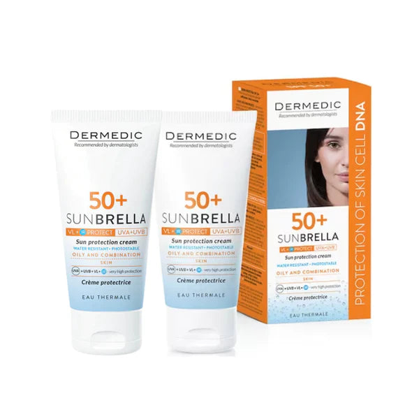 dermedic sunbrella spf 50 dry and normal skin one pcs 50ml