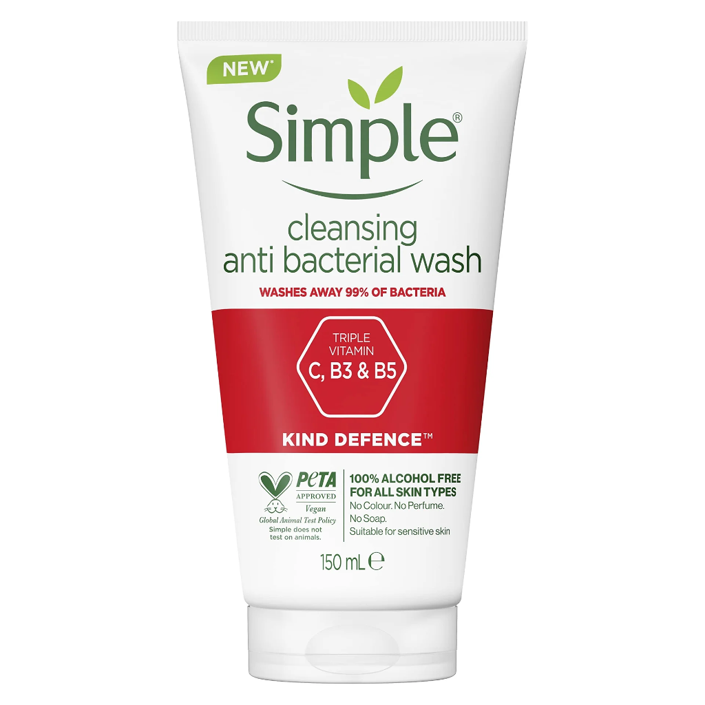 simple cleansing anti bacterial wash 150ml