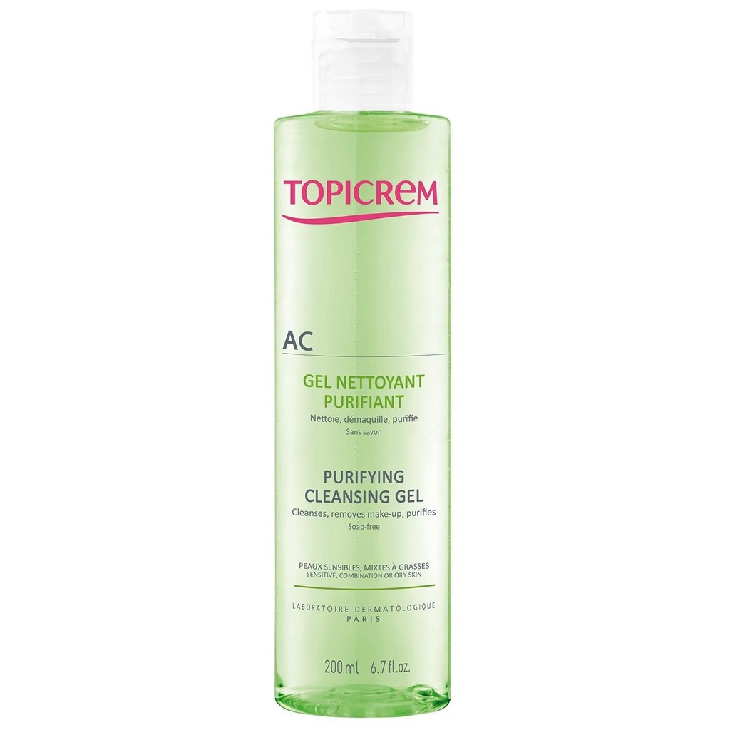topicrem AC purifying cleansing gel 200ml