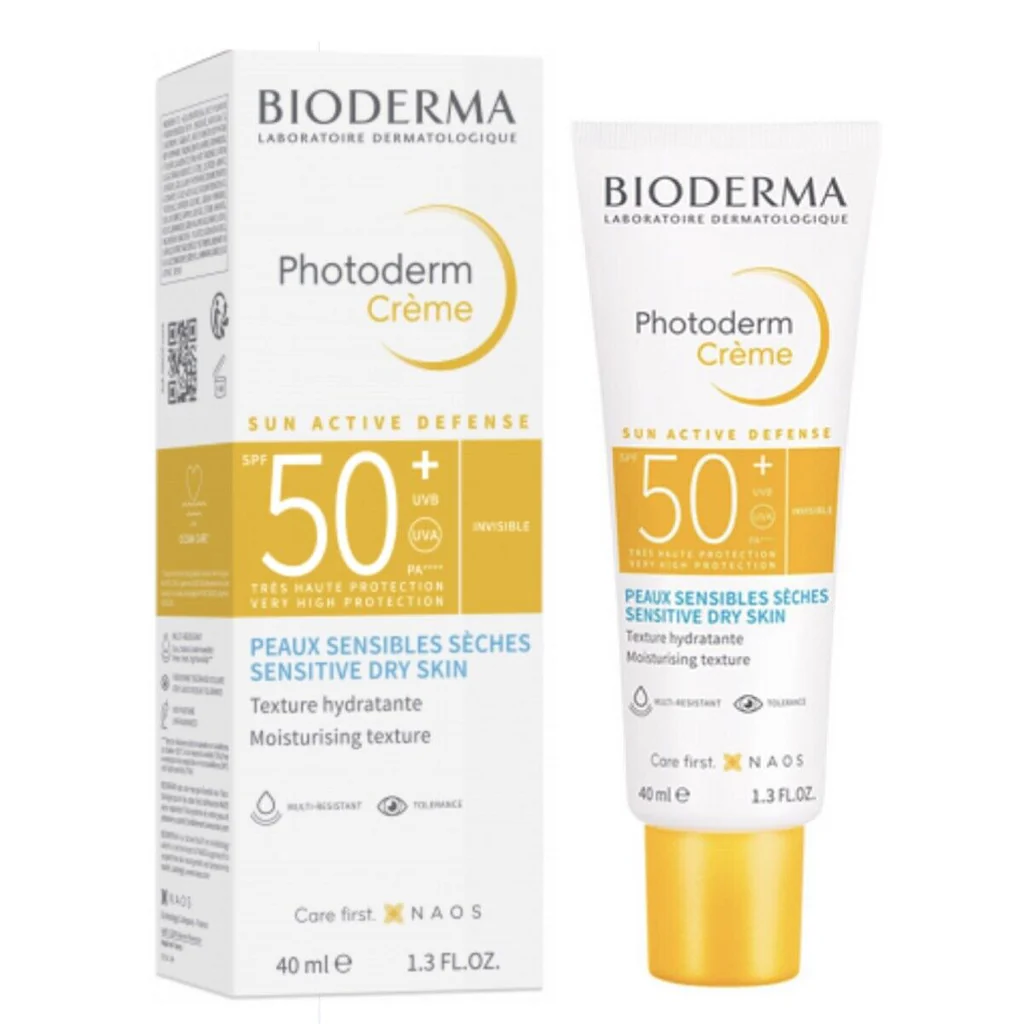 bioderma photoderm cream spf 50 40ml بيوديرما واقي الشمس فوتوديرم كريم للبشرة الجافة والحساسة بعامل حماية 50 40مل