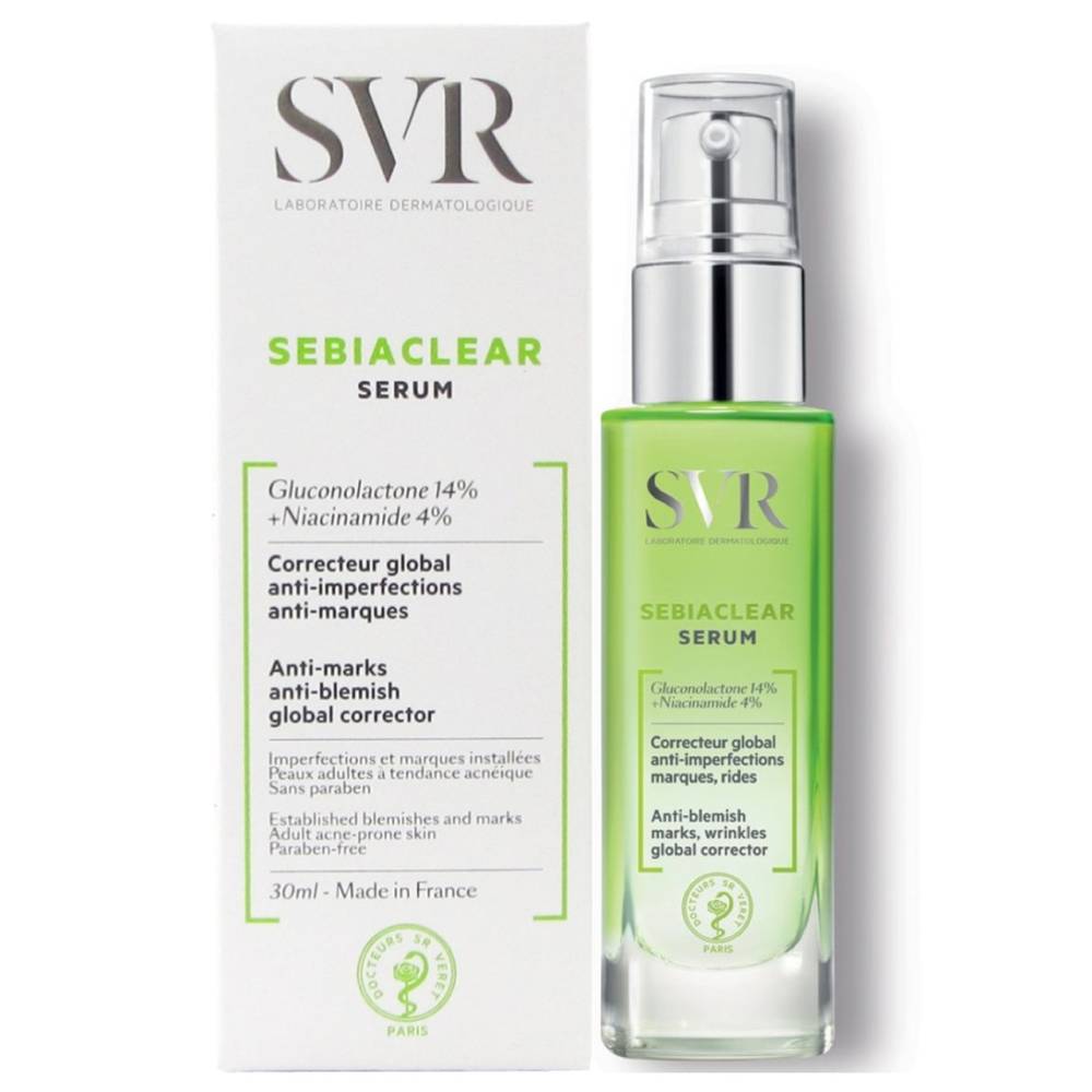 SVR sebiaclear serum 30ml اس في ار سيبياكلير سيروم مصحح كلي للوجه - 30 مل 