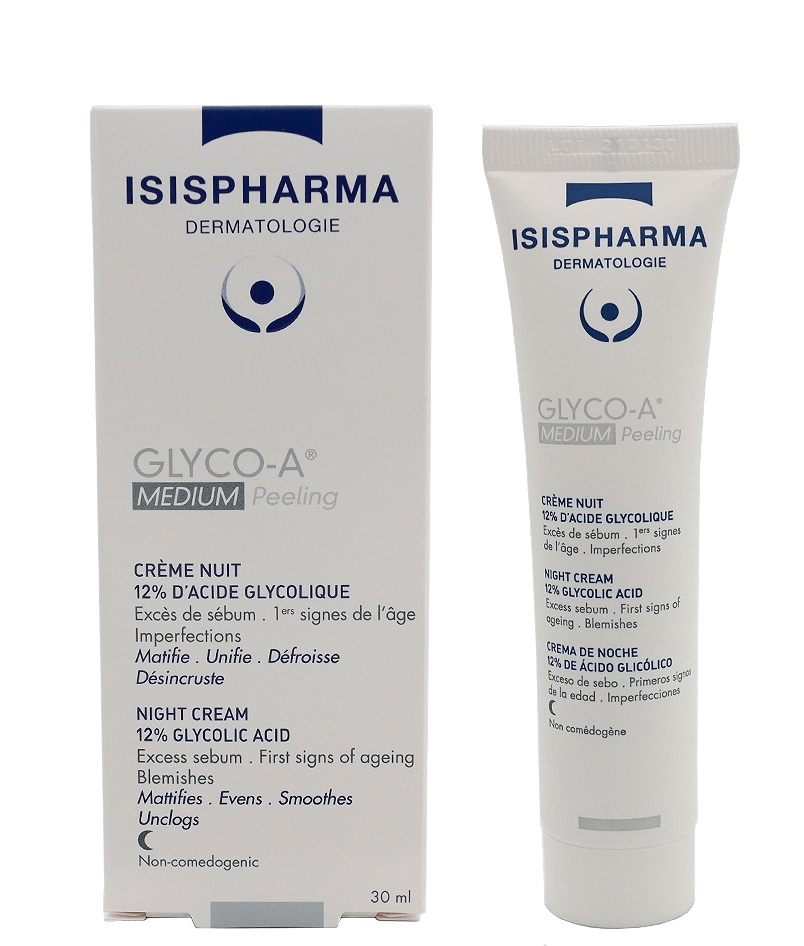 isispharma glyco-a medium peeling 30ml ايزيس فارما كريم التقشير المتوسط الليلي 30 مل