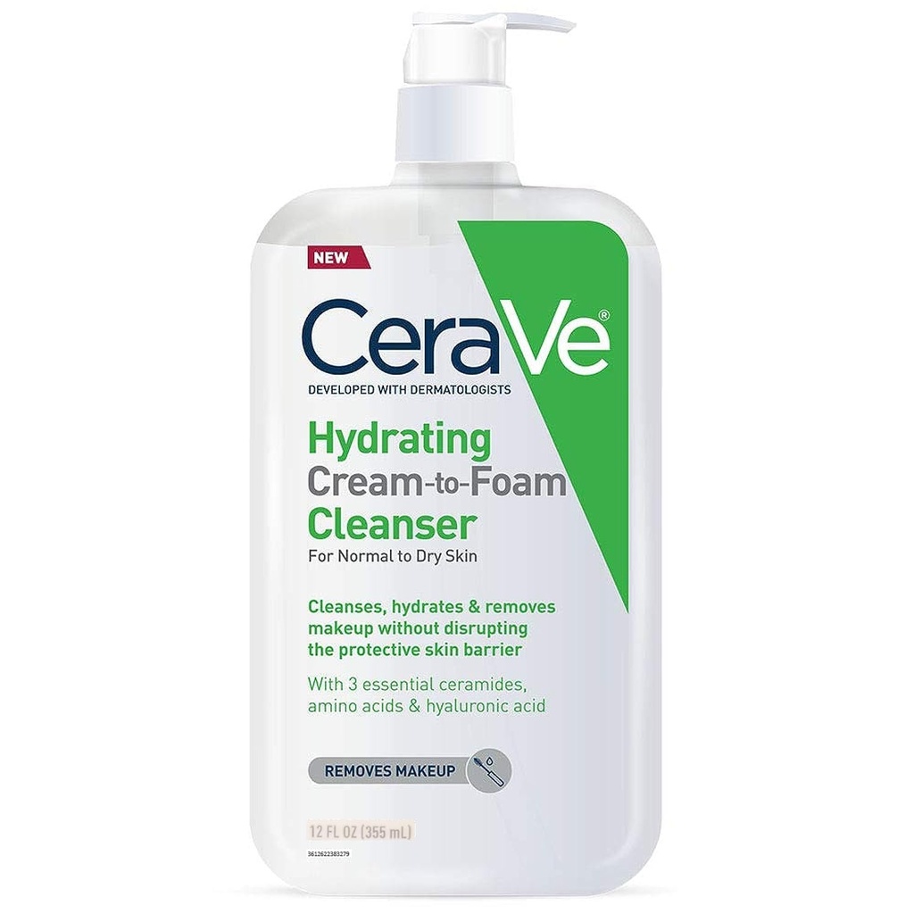 CeraVe hydrating Cream to foam cleanser for normal to dry 355ml