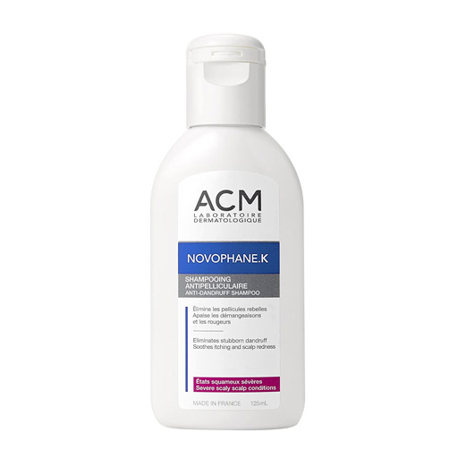 ACM novophane k anti dandruff shampoo 125ml اي سي ام نوفوفات شامبو مضاد للقشرة 125 مل