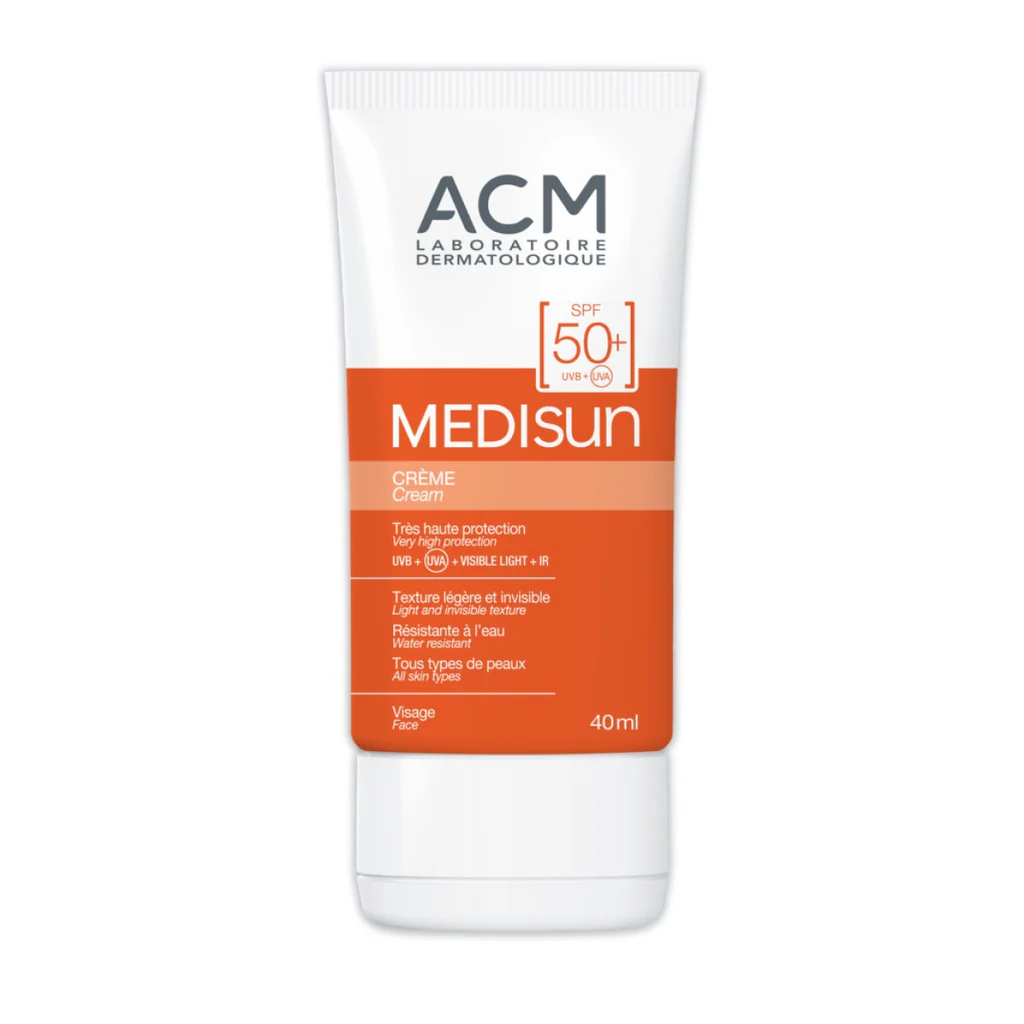 acm medisun cream spf 50 40ml اي سي ام واقي شمسي بمعامل حماية 50+ - 40 مل 