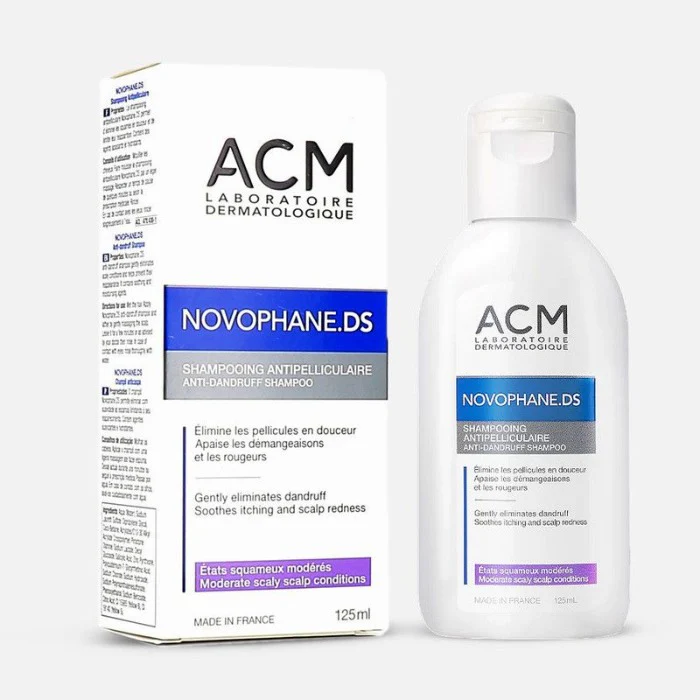 acm NOVOPHANE.DS anti dandruff shampoo 125ml اي سي ام نوفوفان دي اس شامبو للشعر ضد القشرة 125  مل