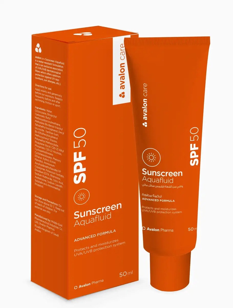 Avalon care Sunscreen Aquafluid SPF50