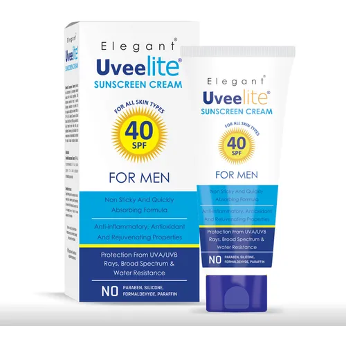 elegant uveelite sunscreen cream spf 40 for men 50g