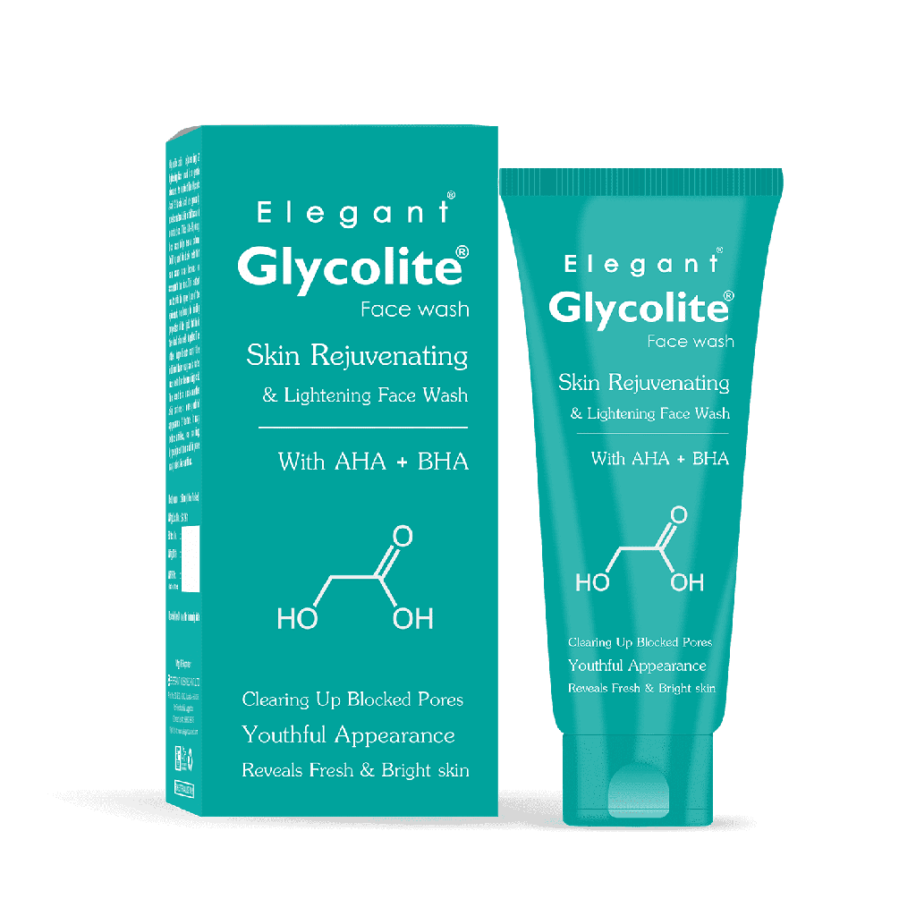 elegant glycolite skin rejuvenating & lightening face wash