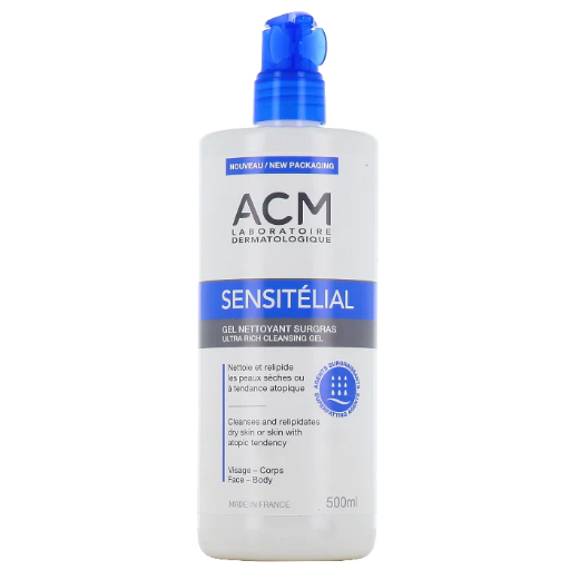 ACM SENSITELIAL ULTRA RICH CLEANSING GEL 500ml اي سي ام غسول للوجه والجسم 500 مل