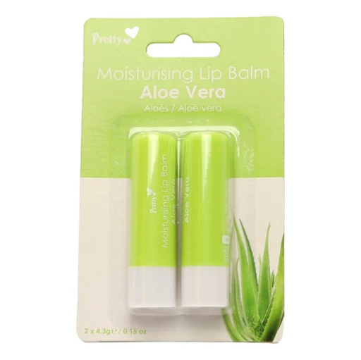 Pretty Moisturising Lip Balm Aloe Veran 2 x 4.3g