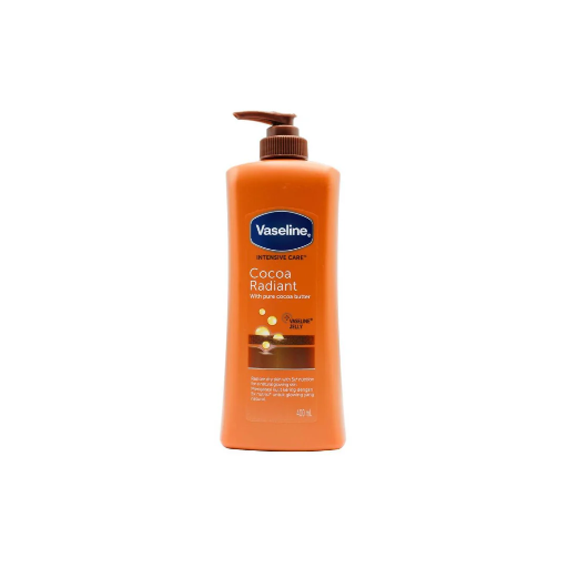 Vaseline Cocoa Radiant 400ml فازلين لوشن للجسم بزبدة الكاكو الخام - 400 مل 