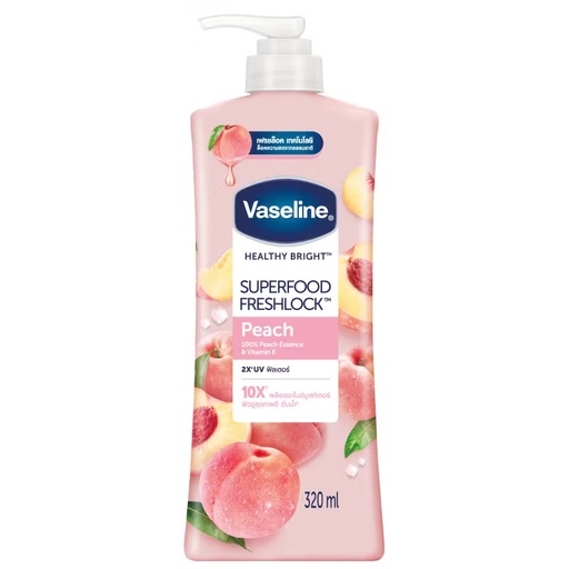 Vaseline peach 320ml فازلين لوشن مرطب للجسم بخلاصة الخوخ 320 مل