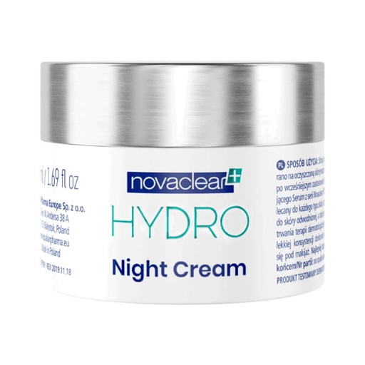 novaclear HYDRO Night Cream 50 ml نوفاكلير هايدرو كريم ليلي مرطب  50 مل