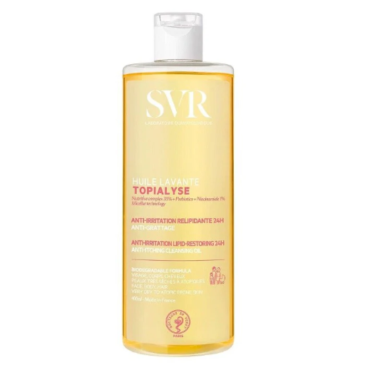 svr anti irritation lipid restoring 24h 400ml اس في ار غسول زيتي - 400 مل