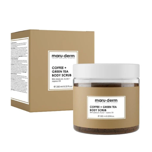 maru.derm COFFEE + GREEN TEA BODY SCRUB 250 ml مارو.ديرم مقشر الجسم بالقهوة و الشاي الأخضر - 250 مل