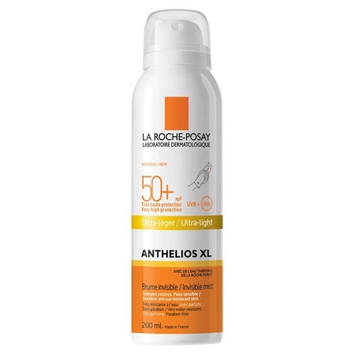 LA ROCHE-POSAY 50+ ANTHELIOS Transparentes spray 200 ml لاروش بوزيه انثيلوس بخاخ منعش بحماية من اشعة الشمس مضاد للمعان 200 مل 