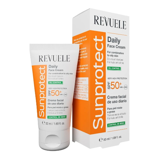 REVUELE Daily Face Cream For combination to oily skin 50 ml ريفويل واقي  شمس للبشرة المختلطة الى الدهنية 50مل 