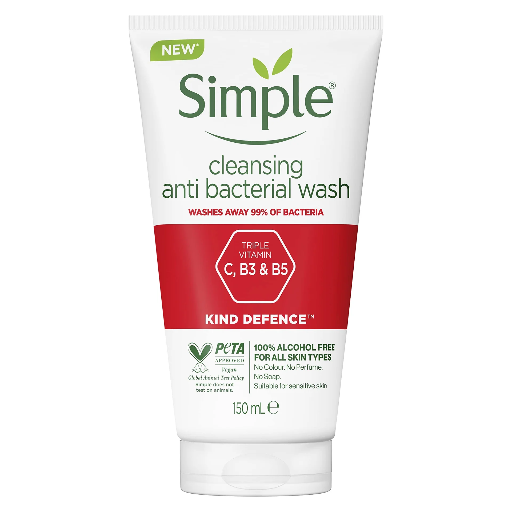 simple cleansing anti bacterial wash 150ml
