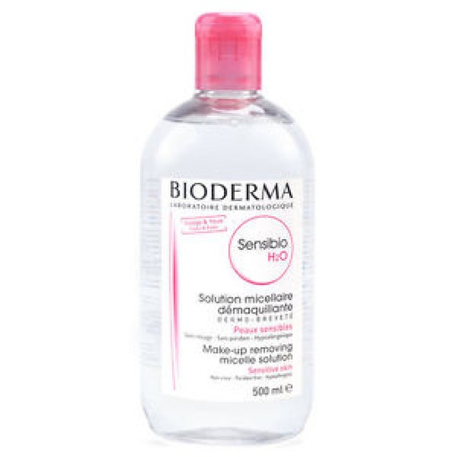 BIODERMA sensibio H2O 500ml بيوديرما سينسيبيو ماء ميسيلار اتش تو او مزيل المكياج للبشرة الحساسة 500 مل
