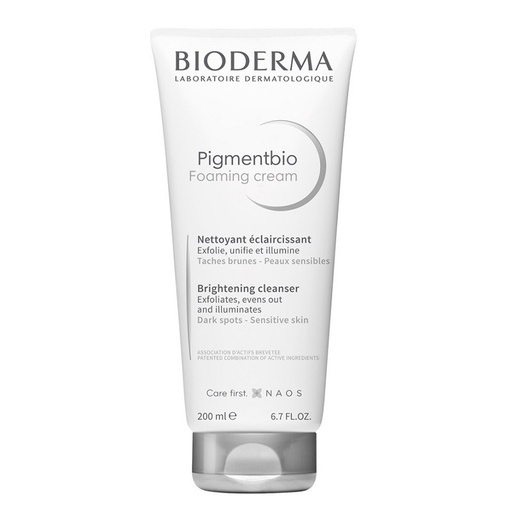 bioderma pigmentbio foaming cream 200ml بايوديرما بيجمنتبيو كريم رغوي للتنظيف والتقشير والتفتيح 200مل