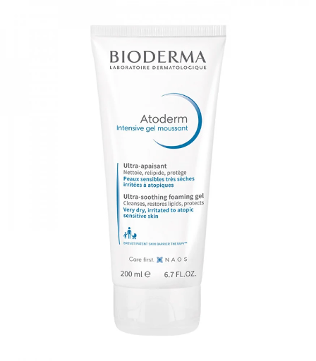 bioderma atoderm intensive gel moussant 200ml بيوديرما اتوديرم إنتينسيف غسول مضاد للحكة للبشرة الجافة جداً إلى الحساسة 200مل