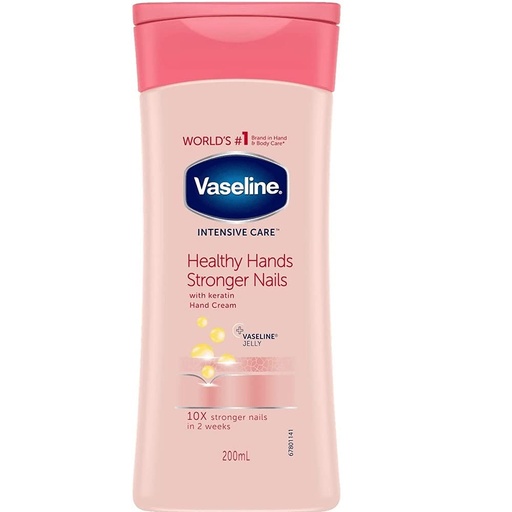 Vaseline Healthy hands stronger nails 200ml فازلين لوشن للجسم والاظافر واليدين  200 مل