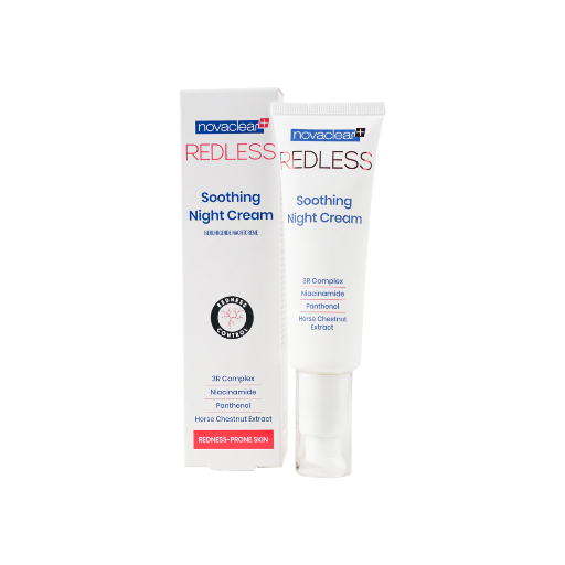 novaclear Redless Soothing Night cream 50ml نوفاكلير كريم مضاد للاحمرار 50 مل