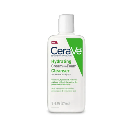 cerave hydrating cream to foam cleanser 87ml
