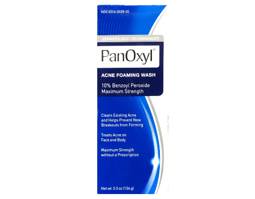 PanOxyl acne faoming wash 10% 156g
