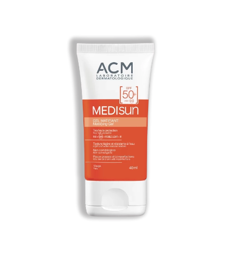 acm medisun mattifying gel spf50 40ml اي سي ام جل واقي شمسي بتأثير مطفي SPF50 - 40 مل 