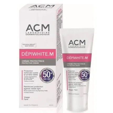 acm depiwhite m protective cream spf50 40ml اي سي ام كريم يحمي من الشمس و التصبغات مع حماية من الشمس 50 - 40 مل