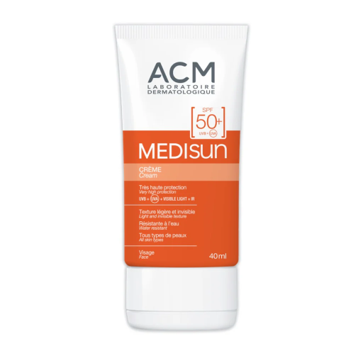 acm medisun cream spf 50 40ml اي سي ام واقي شمسي بمعامل حماية 50+ - 40 مل 