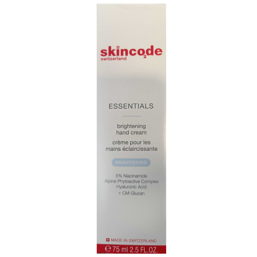 skincode  essentials alpine white brightening hand cream