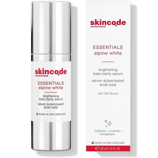 skincode essentials alipne white brightening total clarity serum 30ml