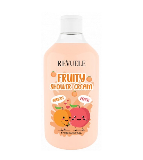 revuele fruity shower cream apricot and peach 500ml