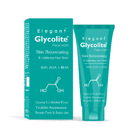 elegant glycolite skin rejuvenating & lightening face wash